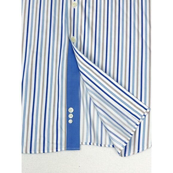 Paul Fredrick Stripe Shirt 16.5 / 34 Button Front Classic Fit - Picture 4 of 7